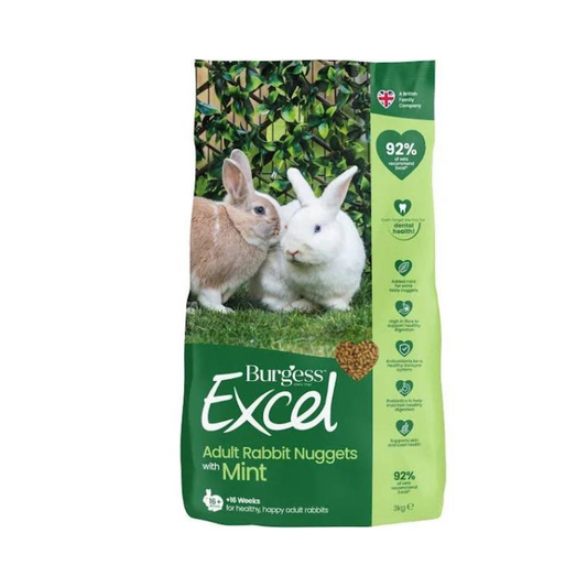 Burgess Excel - Adult Rabbit Nuggets (with Mint) - 3kg