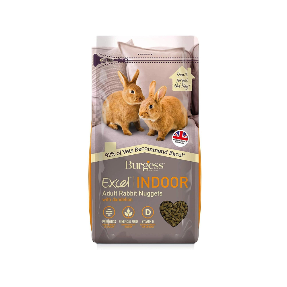 Burgess Excel - Indoor Adult Rabbit Nuggets with dandelion - 1.5kg